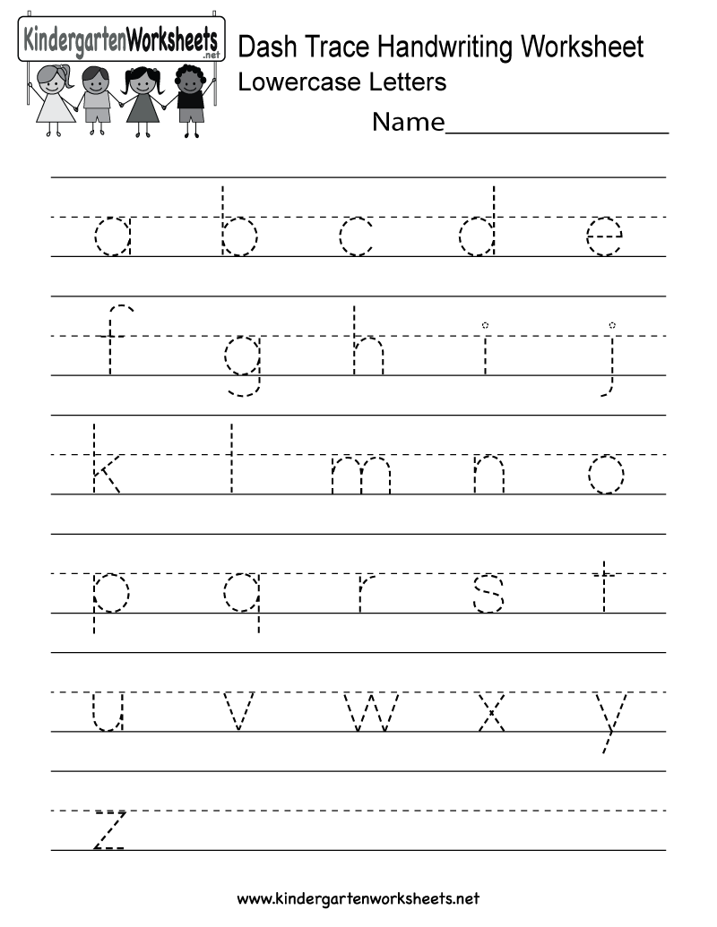 Dash Trace Handwriting Worksheet