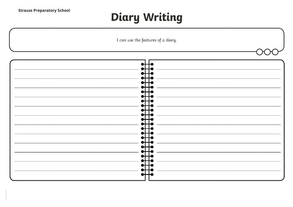Diary Entry Worksheet