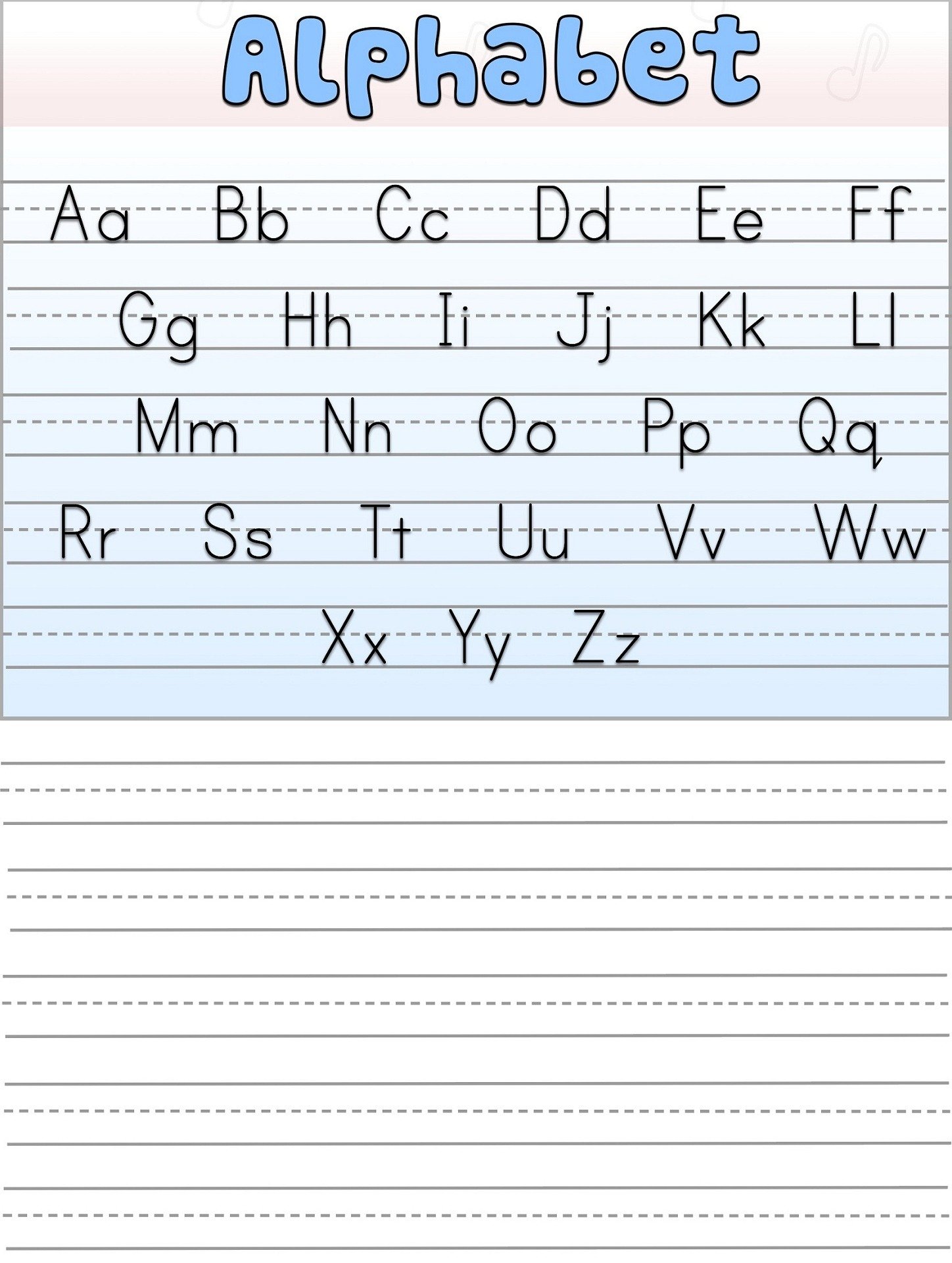 English Alphabet Worksheet For Kindergarten
