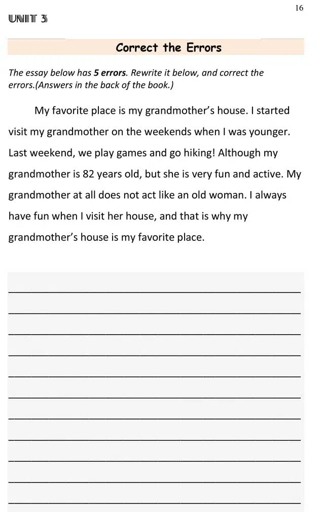 Esl Writing Worksheets