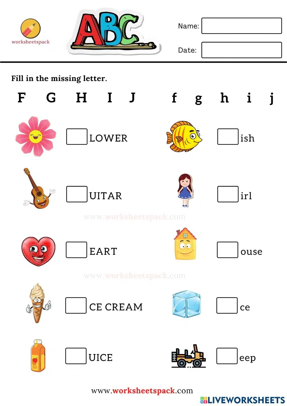 Letter Worksheets