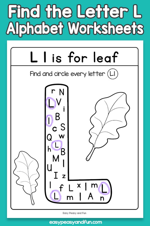 Find The Letter L Worksheets Easy Peasy And Fun Membership