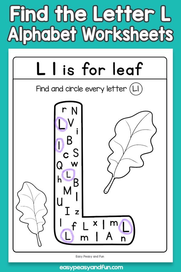 Find The Letter L Worksheets Easy Peasy And Fun Membership