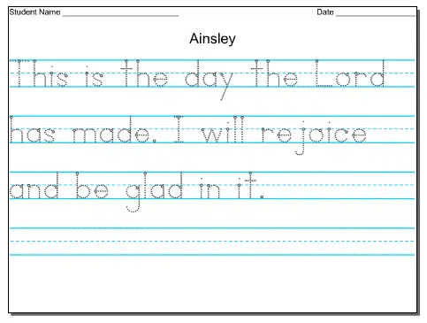 Free Customizable Handwriting Worksheets