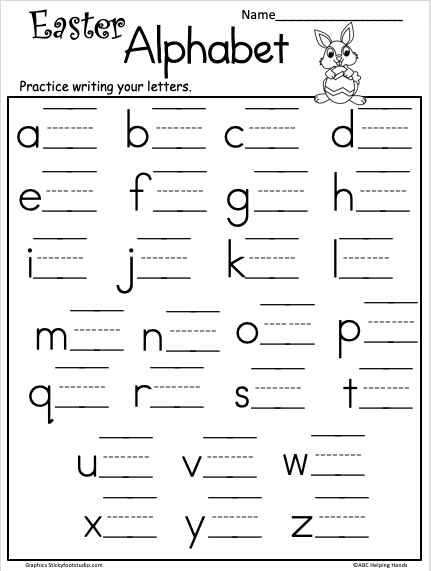 Free Easter Lowercase Letter Writing Practice Free Easter Lowercase Letter Writing Practice
