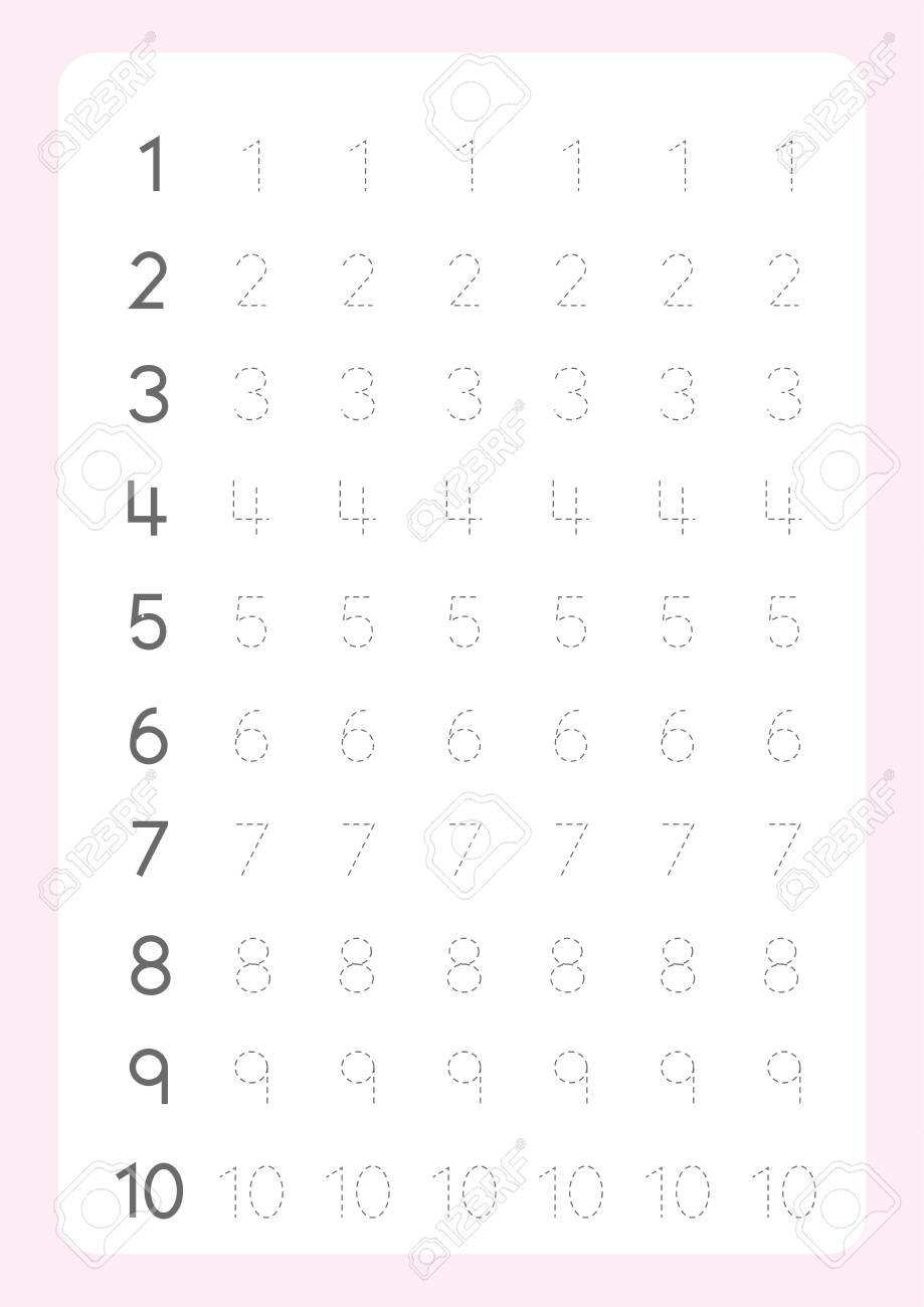 Free Handwriting Pages For Writing Numbers Learning Numbers