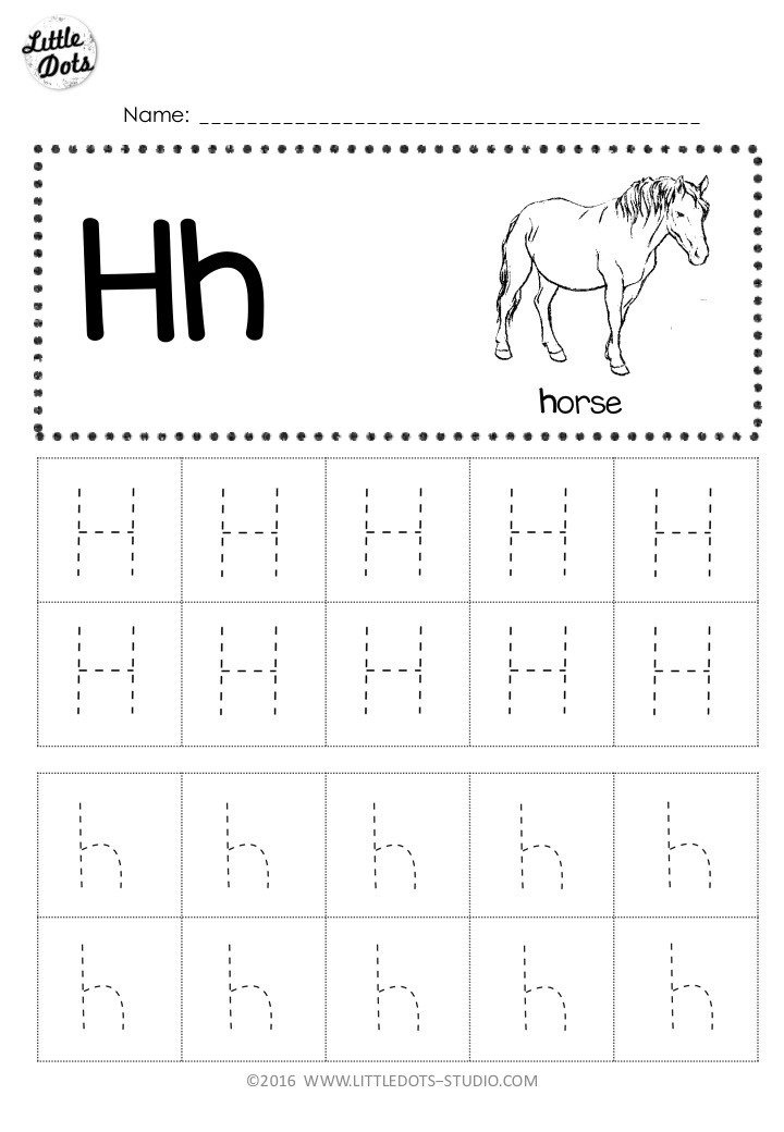 Free Letter H Tracing Worksheets Free Letter H Tracing Worksheets