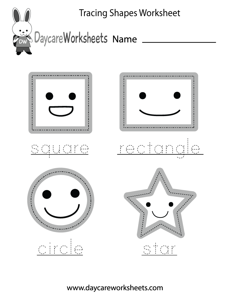 Tracing Pages For Preschool Worksheets