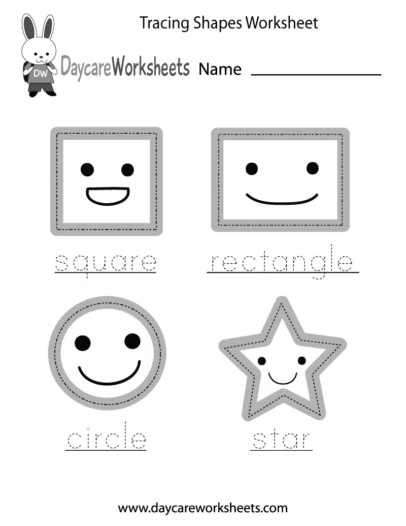 Tracing Pages For Preschool Worksheets