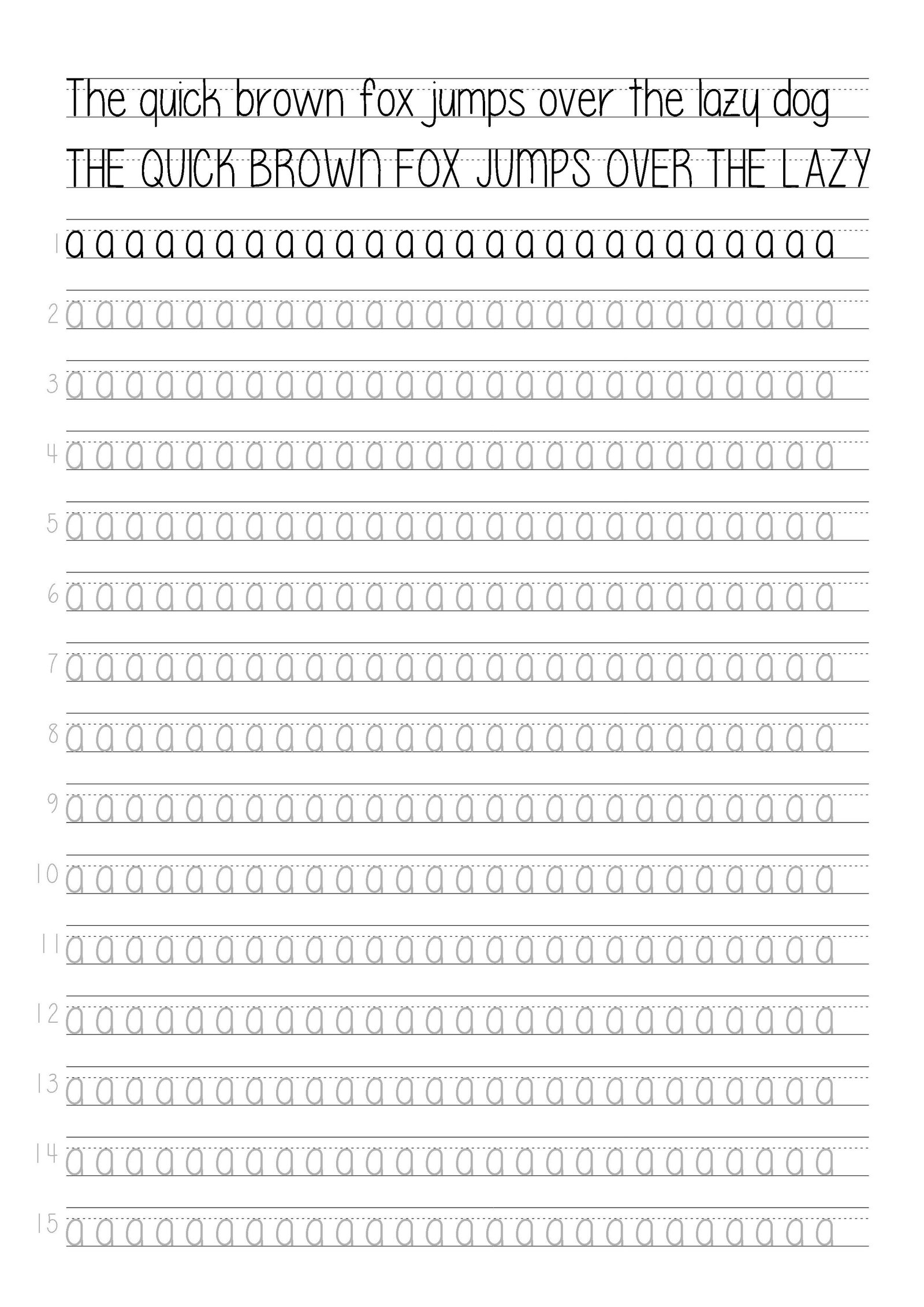Guidelines Lowercase