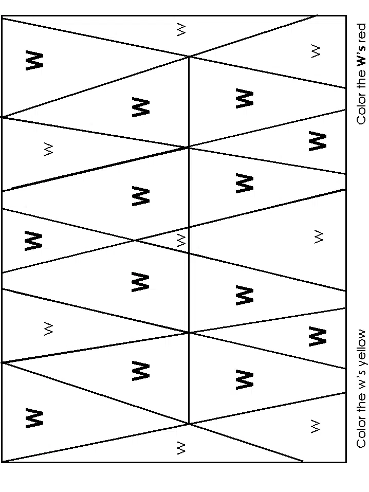 Letter W Recognition Worksheets