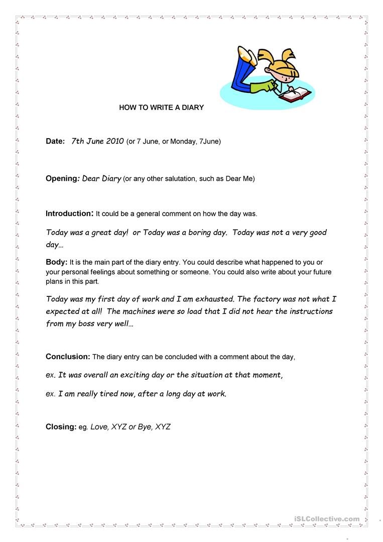 How To Write A Diary