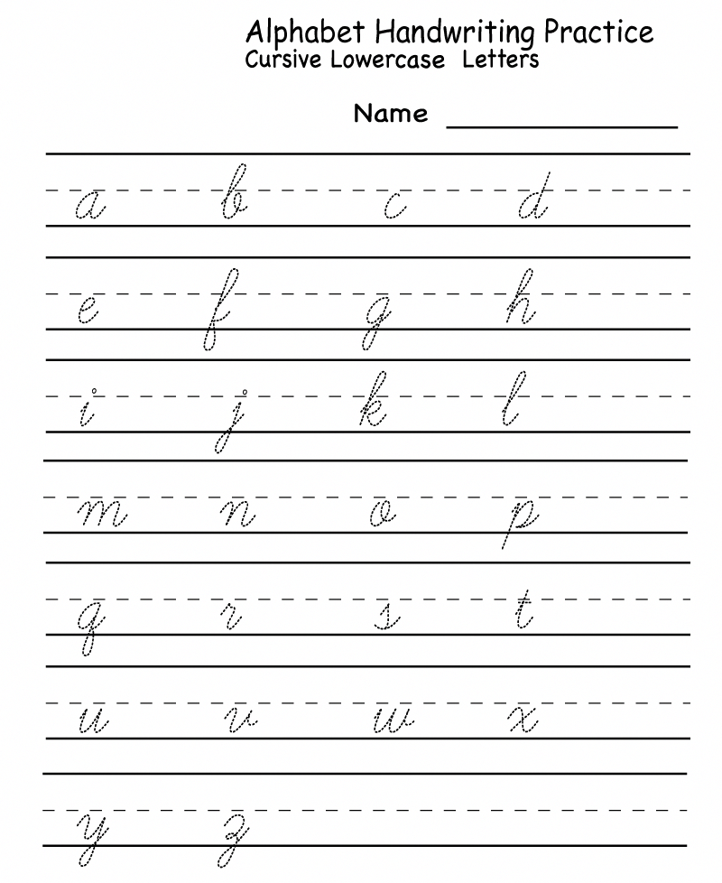 Kindergarten Handwriting Worksheets