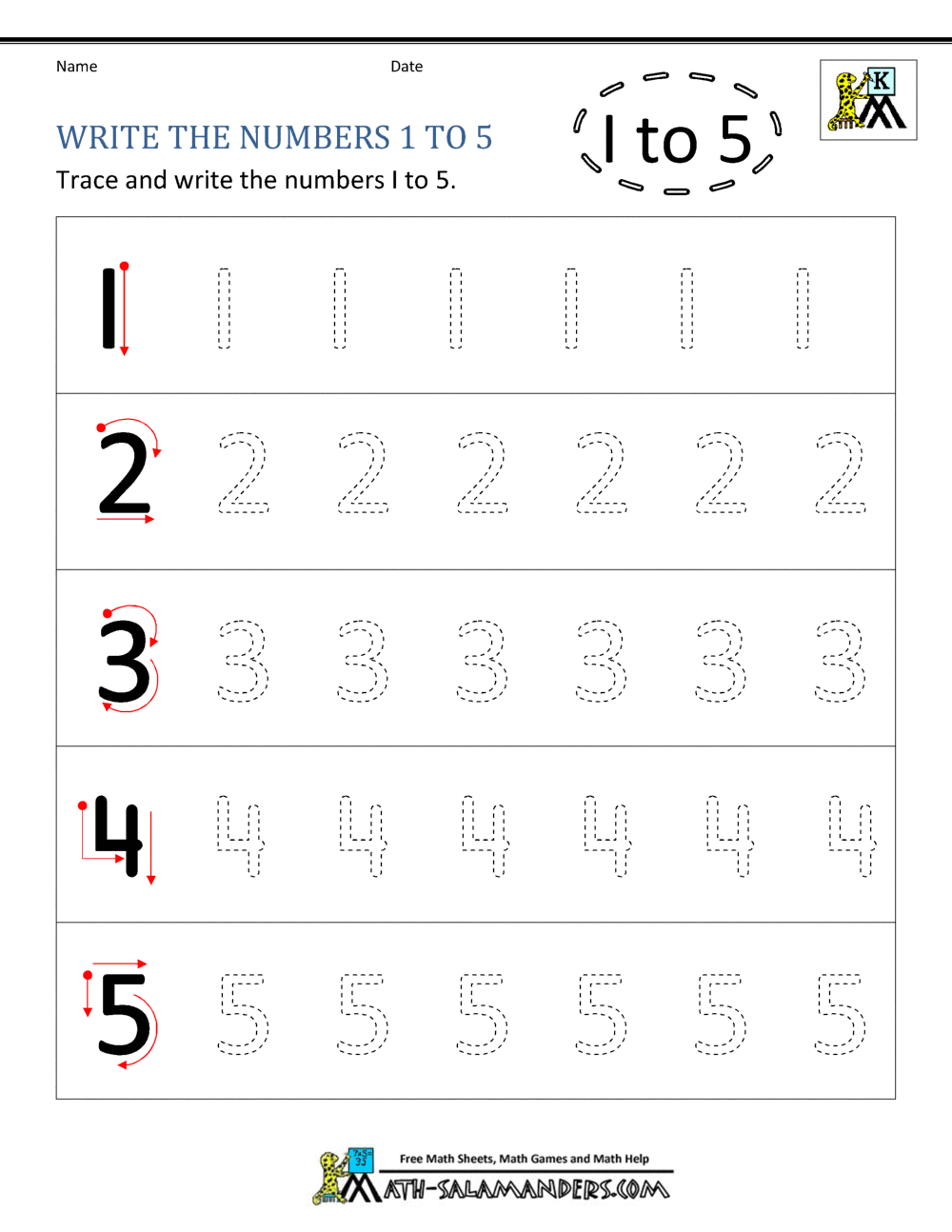 Kindergarten Printable Worksheets