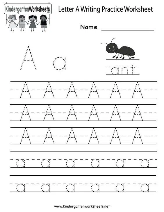 Letter A Practice Worksheets