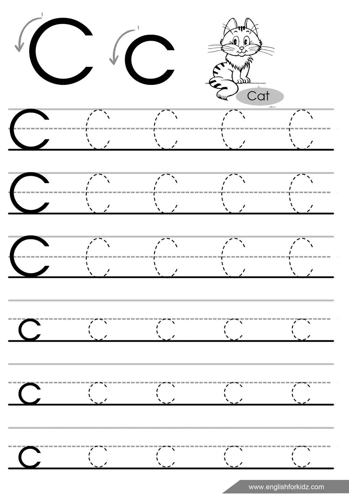 Letter C Worksheets Flash Cards Coloring Pages