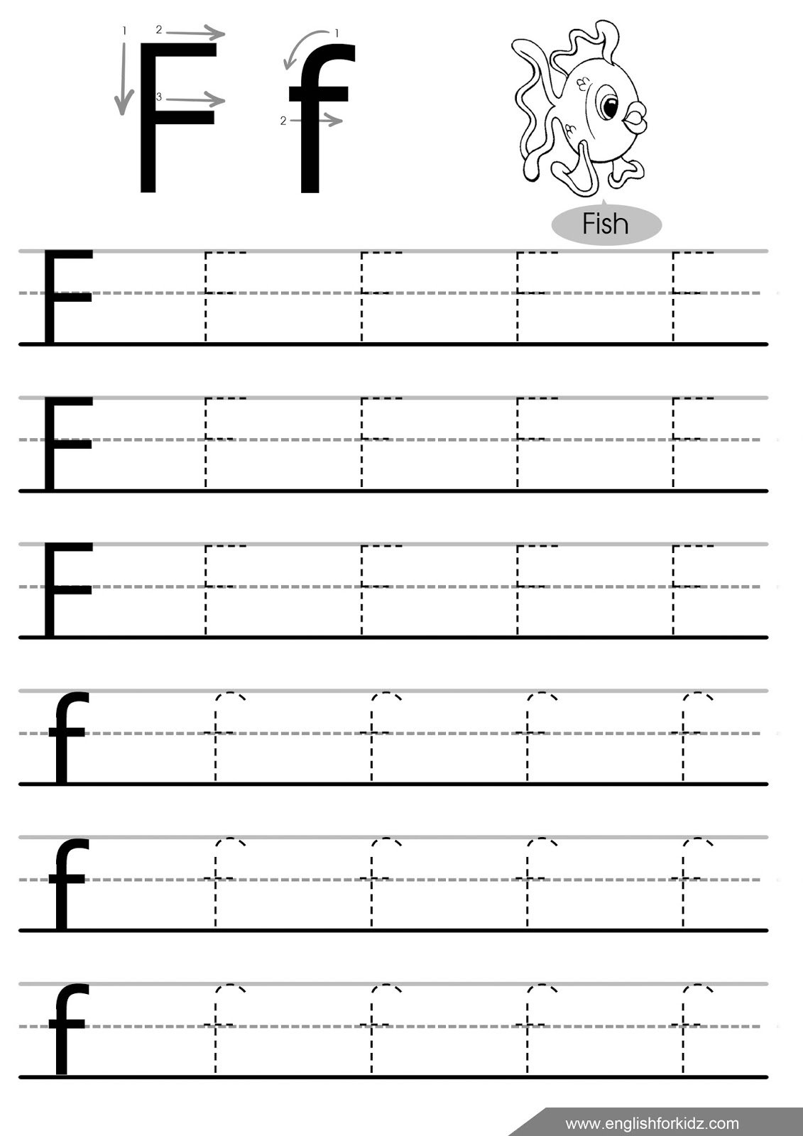Letter F Worksheets Flash Cards Coloring Pages