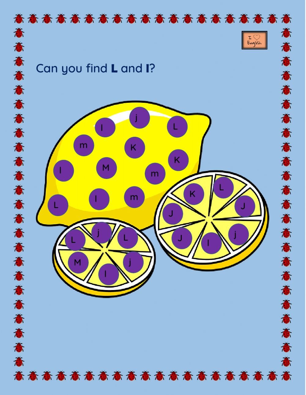 Letter L Recognition Worksheet