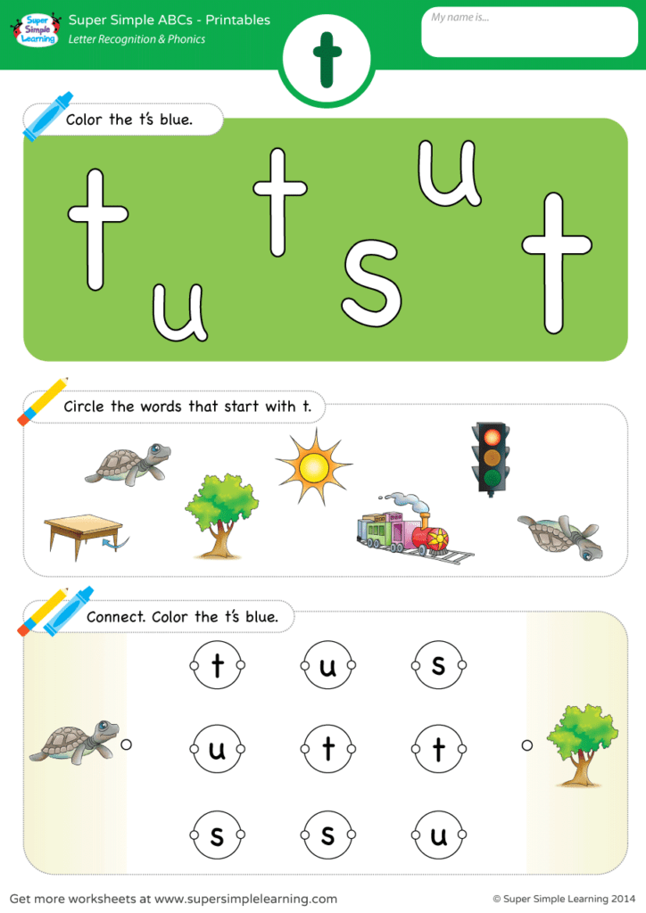 Letter Recognition Phonics Worksheet