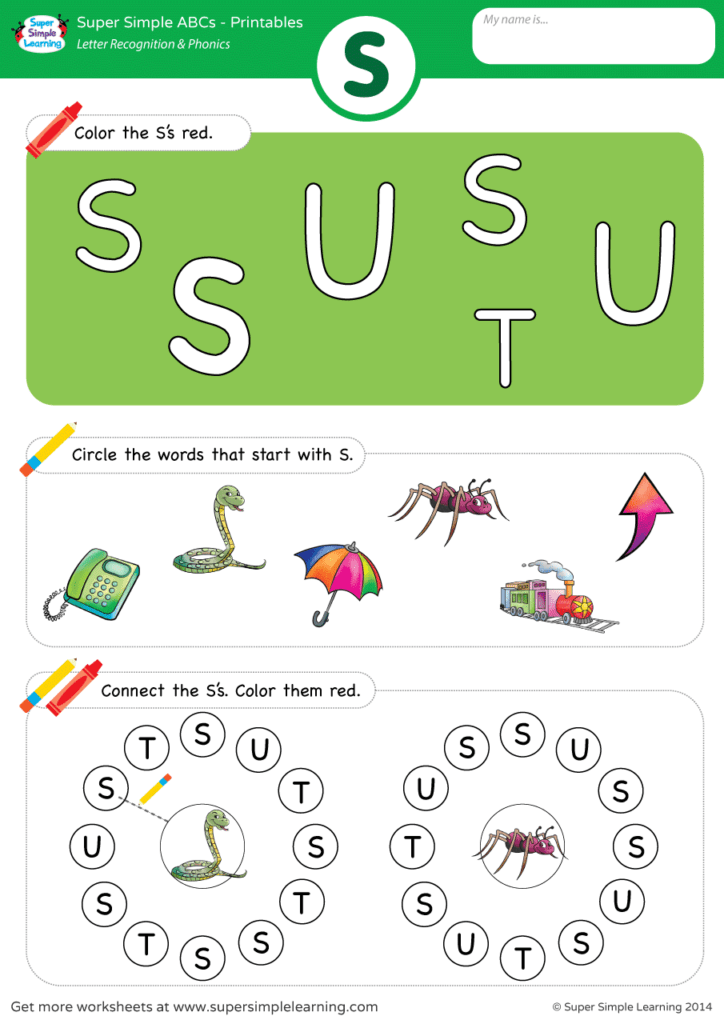 Letter Recognition Phonics Worksheet