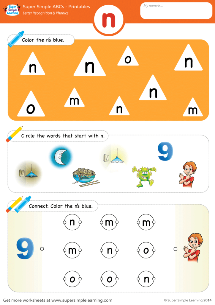 Letter Recognition Phonics Worksheet