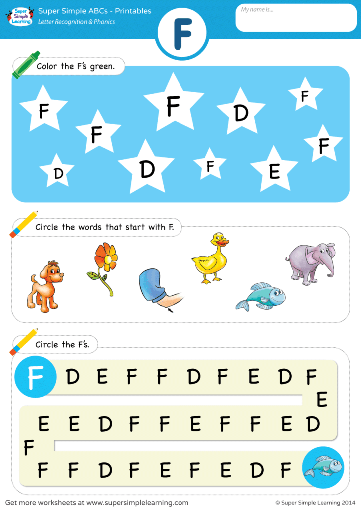 Letter Recognition Phonics Worksheet