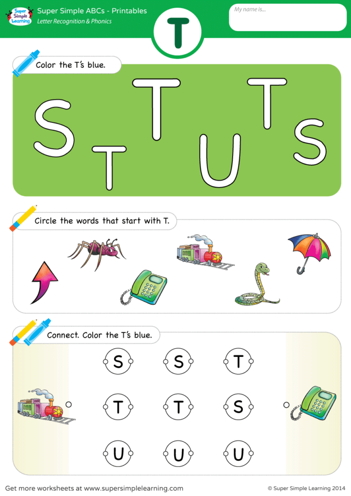 Letter Recognition Phonics Worksheet
