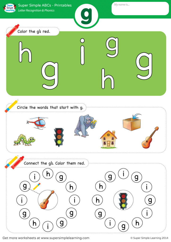 Letter Recognition Phonics Worksheet