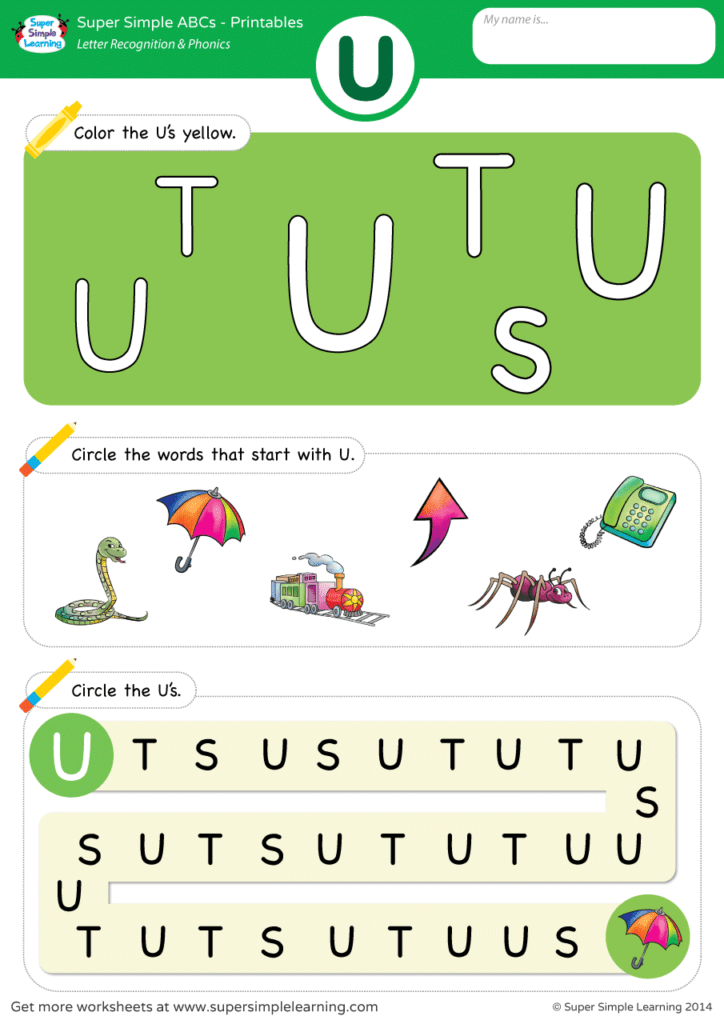 Letter Recognition Phonics Worksheet