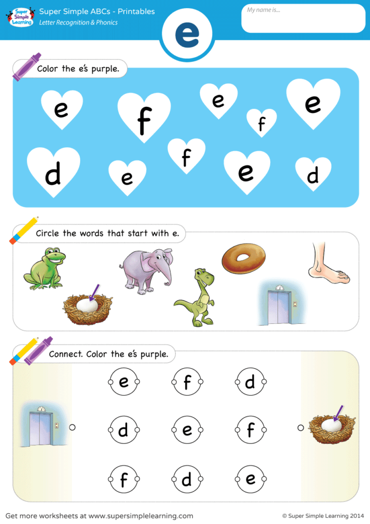 Letter Recognition Phonics Worksheet