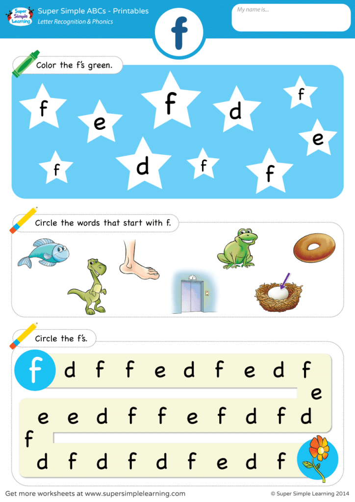 Letter Recognition Phonics Worksheet