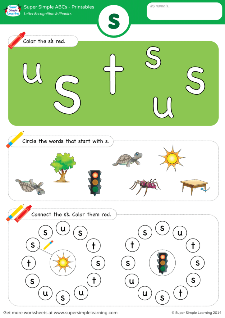 Letter Recognition Phonics Worksheet