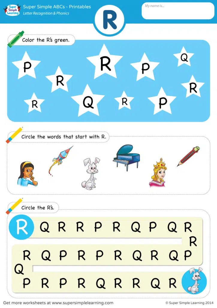 Letter Recognition Phonics Worksheet Letter Recognition Phonics Worksheet