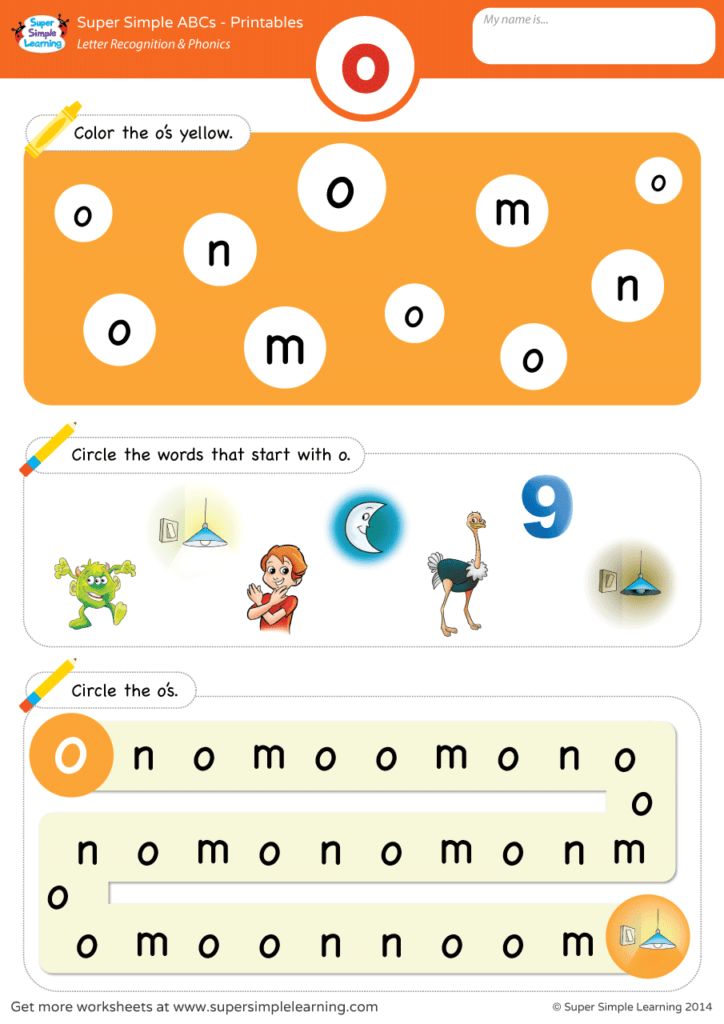 Letter Recognition Phonics Worksheet