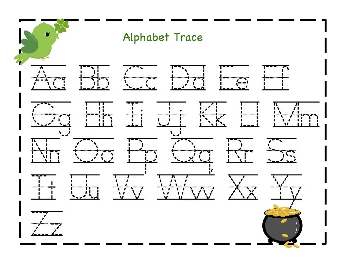 Tracing Letters For Kindergarten Worksheets