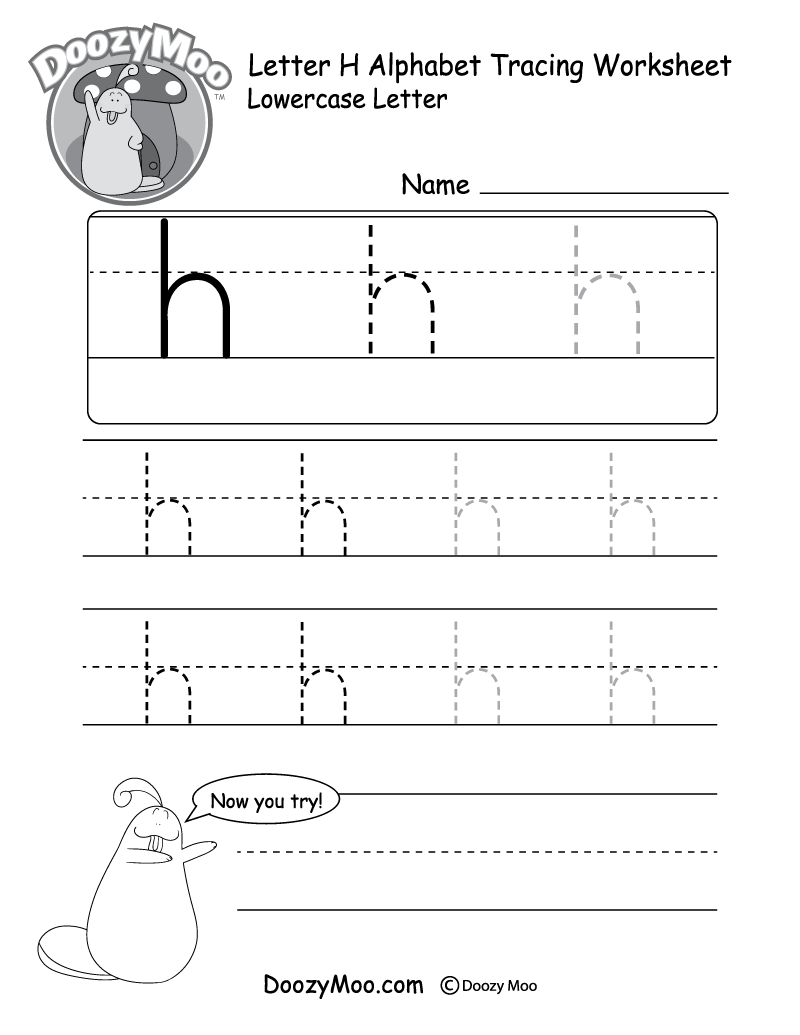 Lowercase Letter H Tracing Worksheet Lowercase Letter H Tracing Worksheet