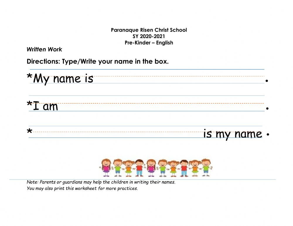 My Name Is Activity