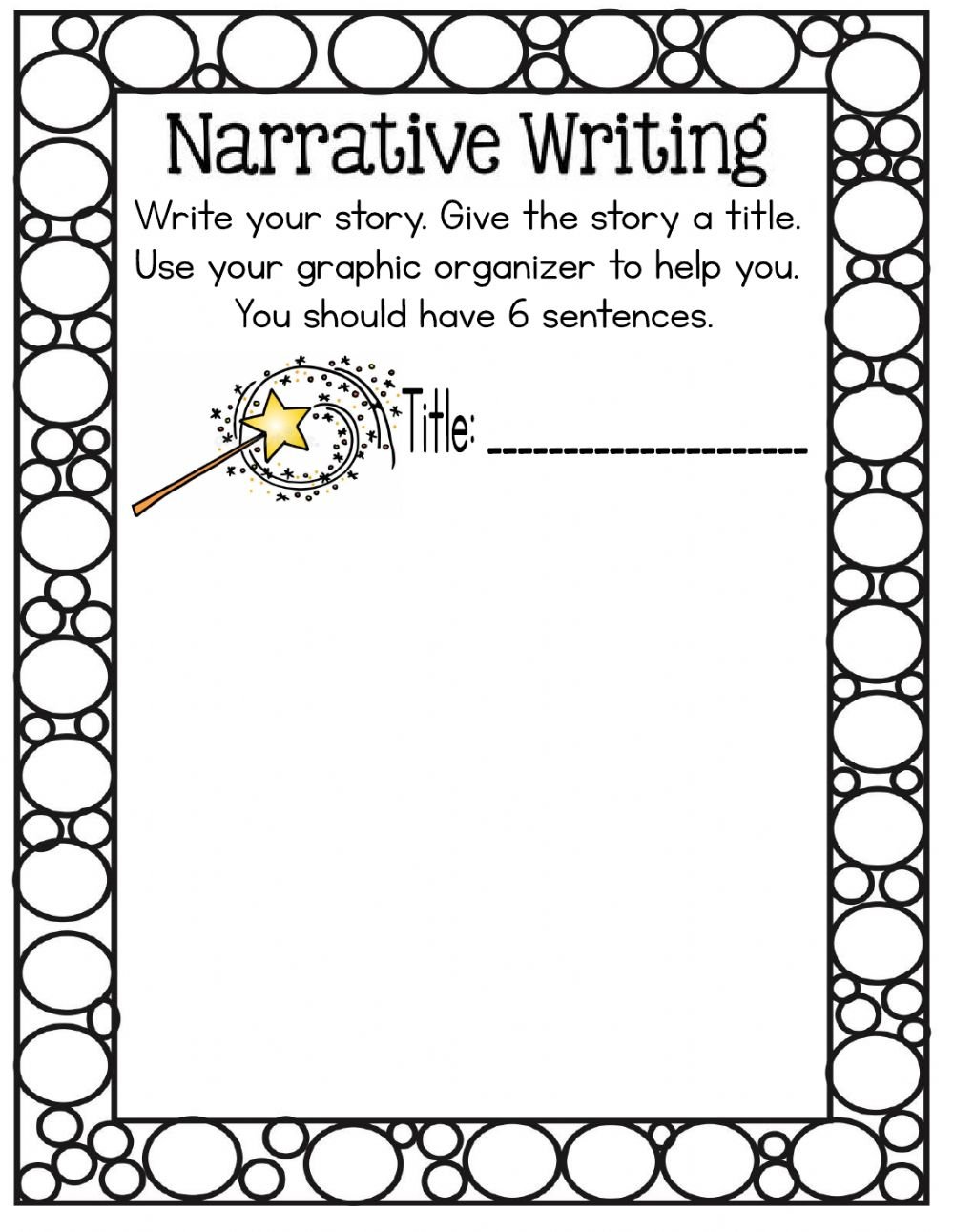 Narrative Writing Worksheet