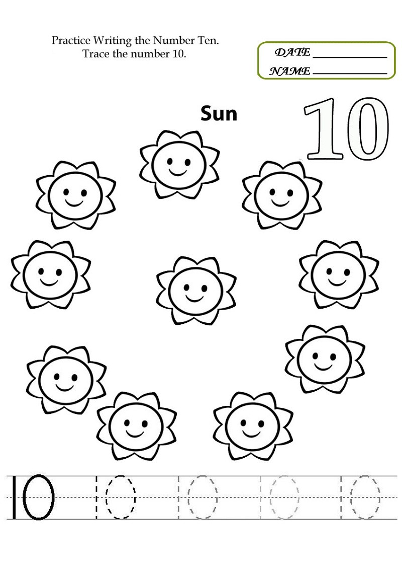 Number Worksheets For Preschool