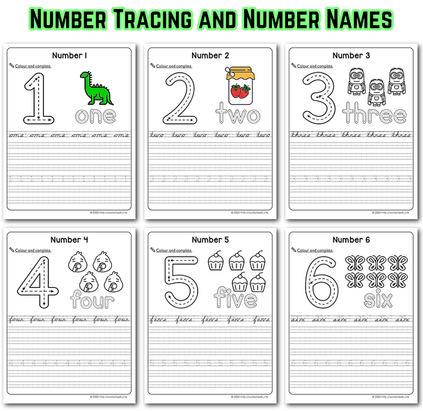 Number Tracing Worksheets For Preschoolers