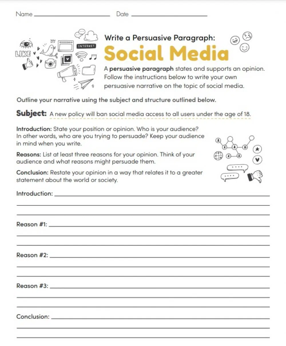 Persuasive Essay Worksheets