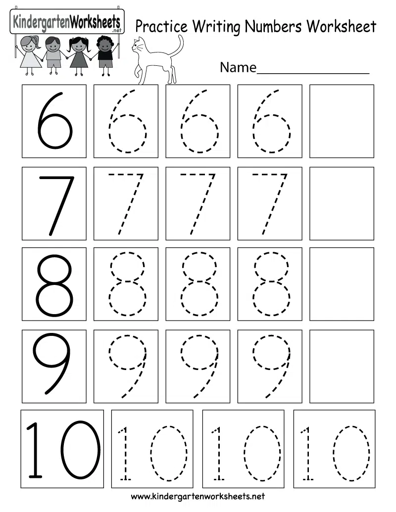 Practice Writing Numbers Worksheets