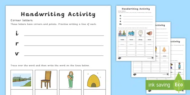 Cursive Letter Formation Worksheets