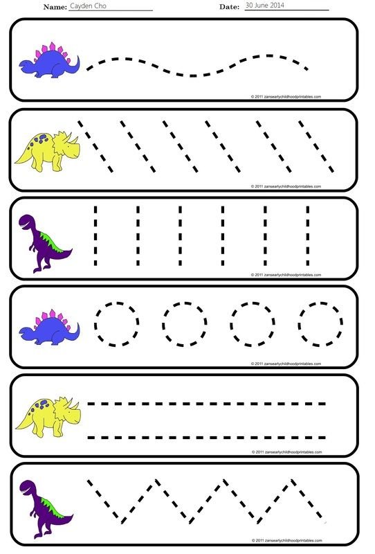 Pre Handwriting Strokes Worksheets