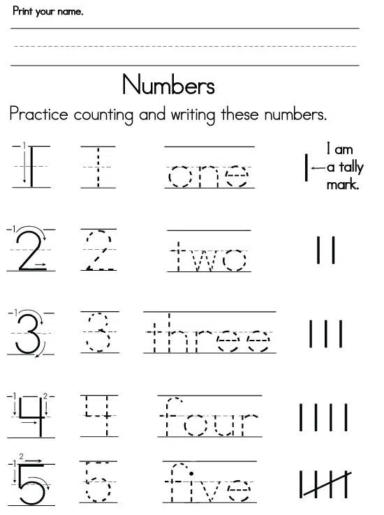 Pre K Writing Worksheets
