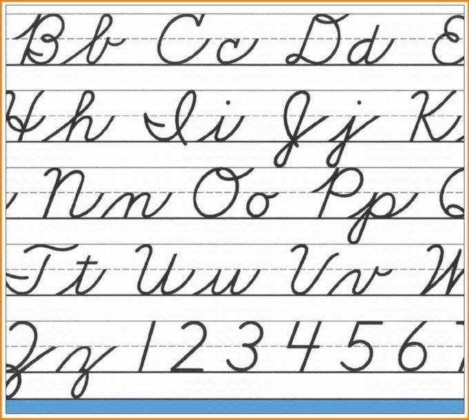 Precise Abc Chart In Cursive Letters Chart Printable