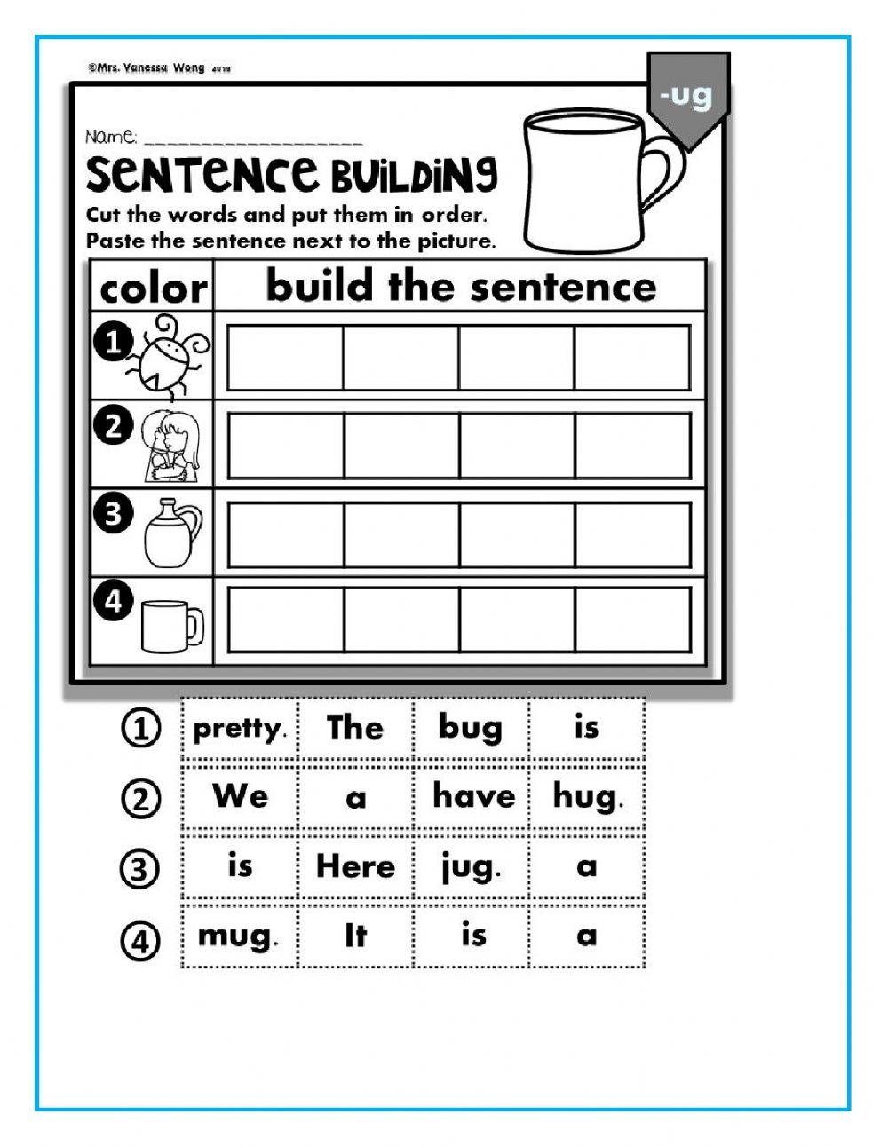 Sentence Building Online Activity