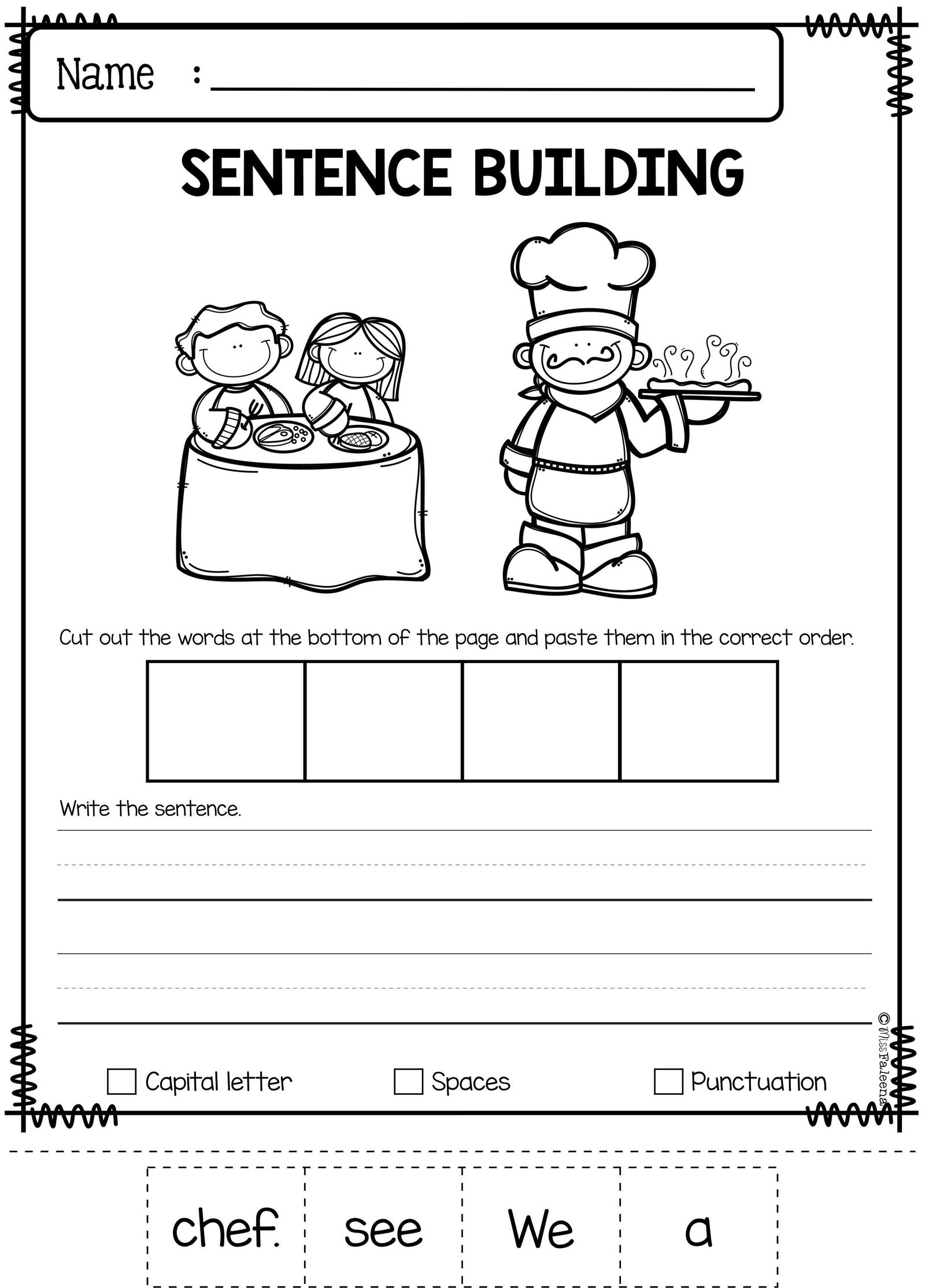 September Sentence Building September Sentence Building