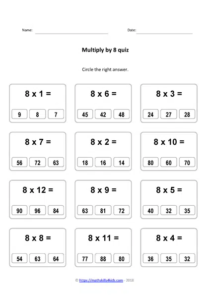 Times Table Worksheets Pdf