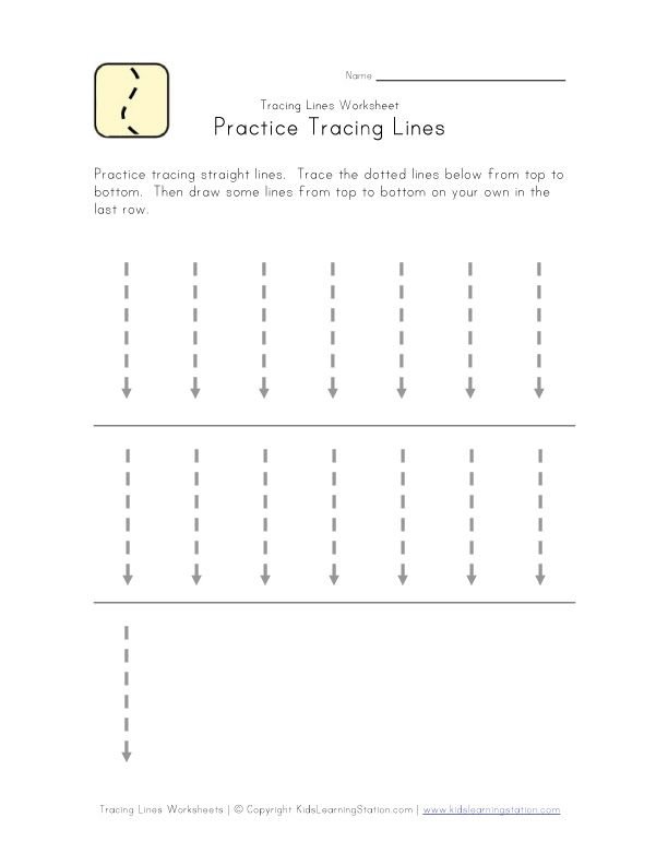 Trace Lines Down Worksheet